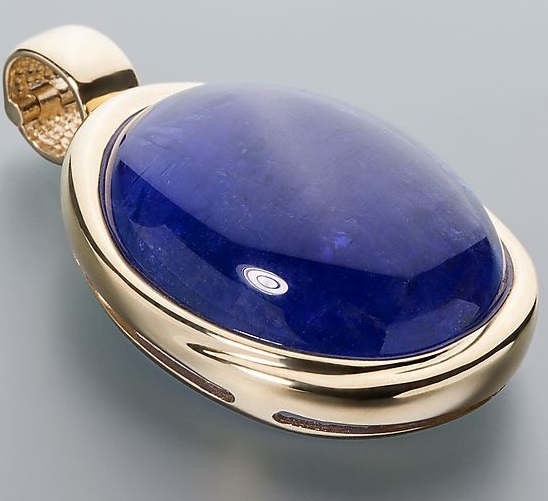 Ä3467 Clip-Anhänger 585er Gelbgold Tansanit ca.46ct | eBay